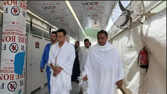وزير الشؤون الإسلامية يتفقد مخيم حجاج موريتانيا بمنى استعدادًا ليوم التروية