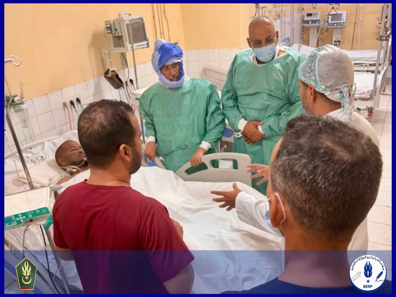 وزير الدفاع وقائد أركان الدرك يؤديان زيارة للدركي إنجاي باب بالمستشفى العسكري