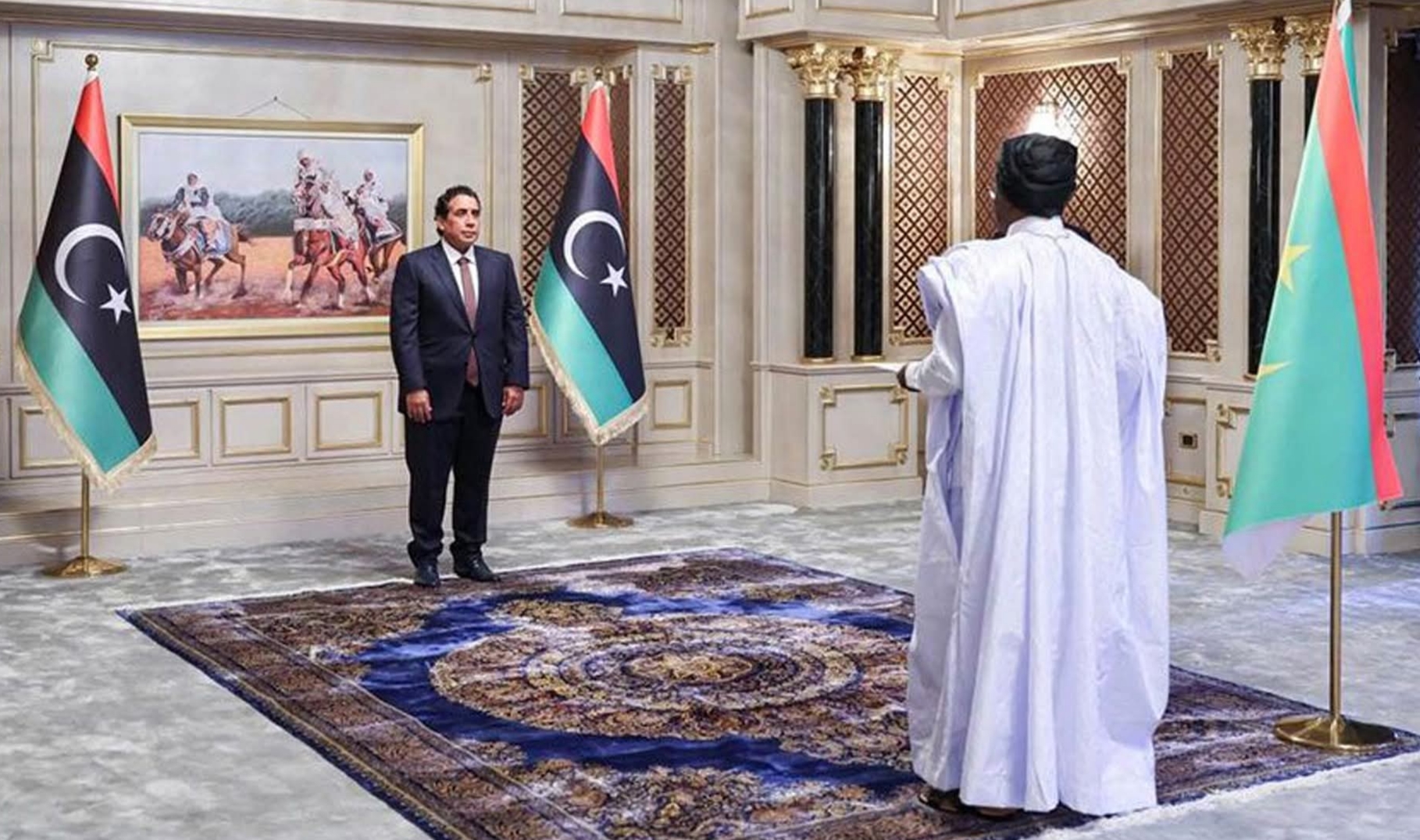 السفير الموريتاني الجديد لدى ليبيا يقدم أوراق اعتماده للرئيس المنفي